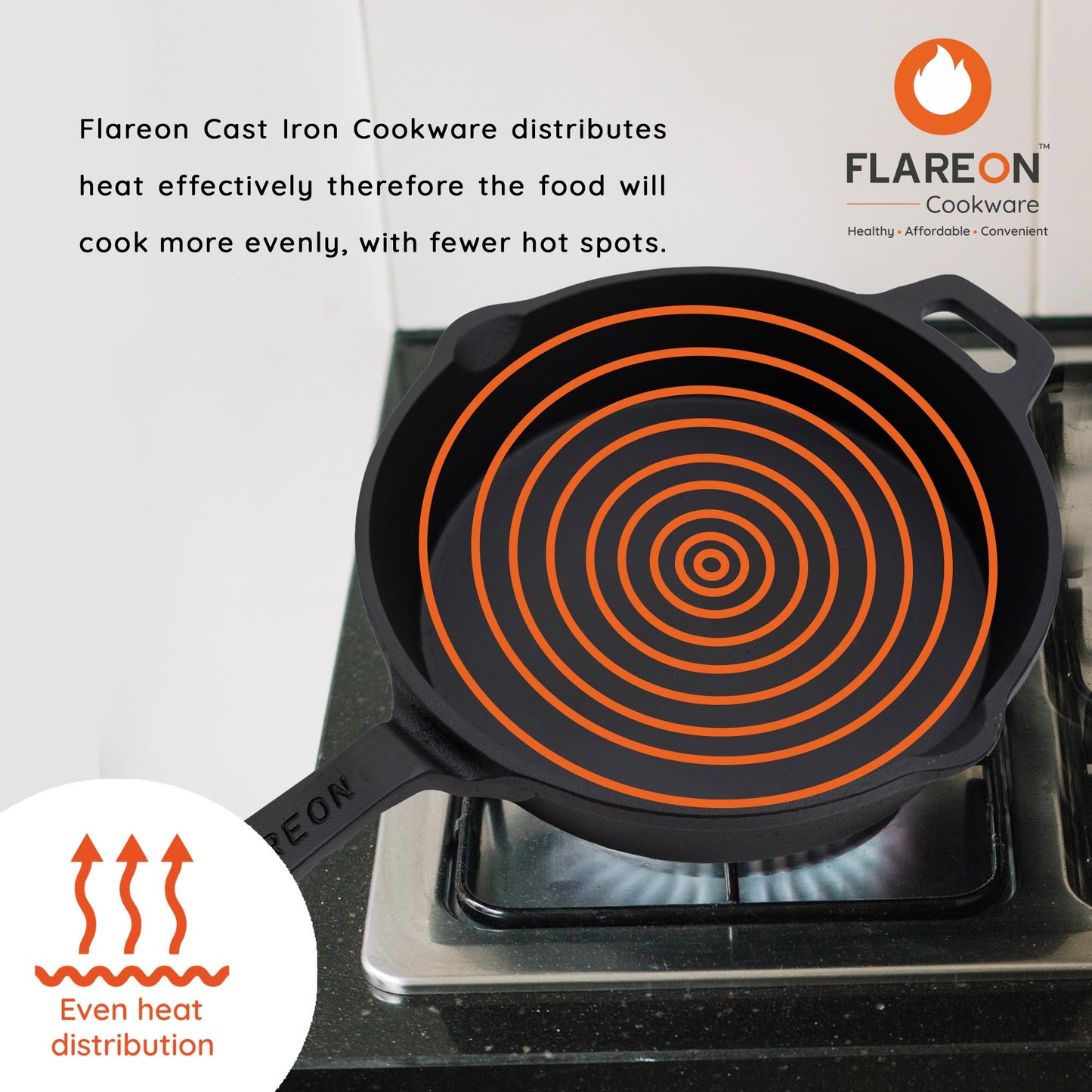 FlareOn Cast Iron Skillet - 10 Inch
