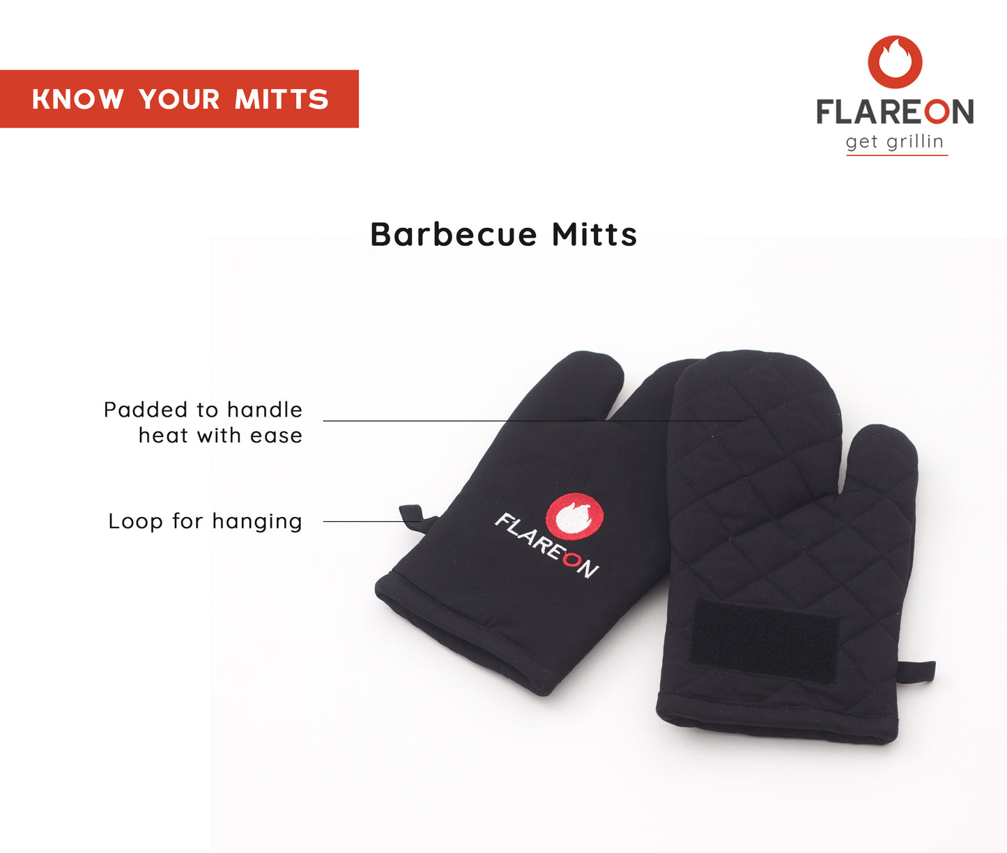 Quilted Barbecue Mitts (Pack of 2)