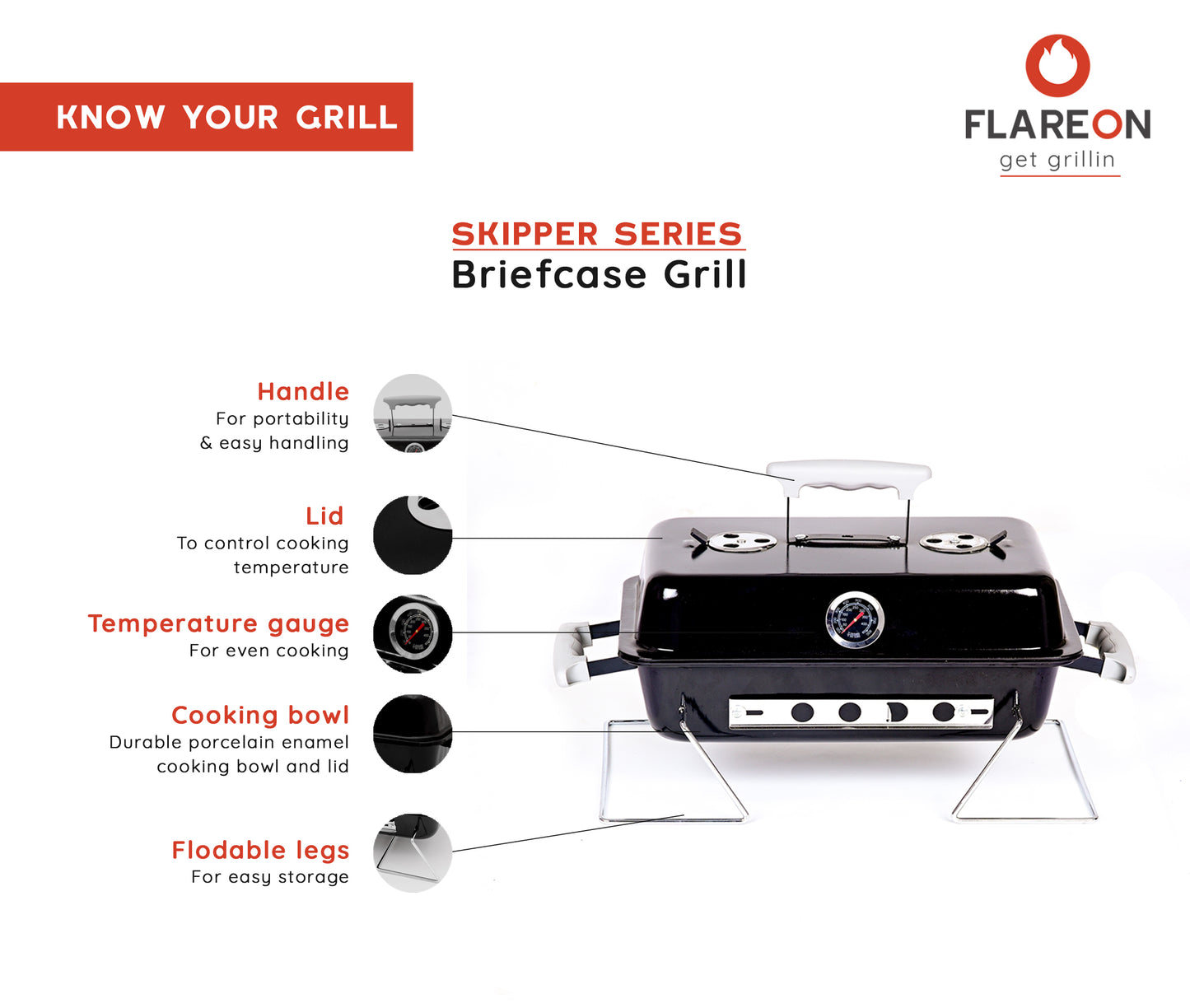 Briefcase Grill + Starter Kit