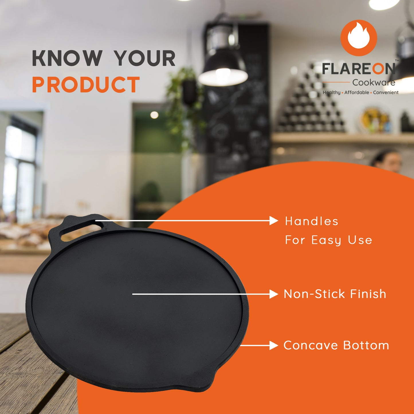 FlareOn's Cast Iron Dosa Tawa 11-Inch-Know Your Product