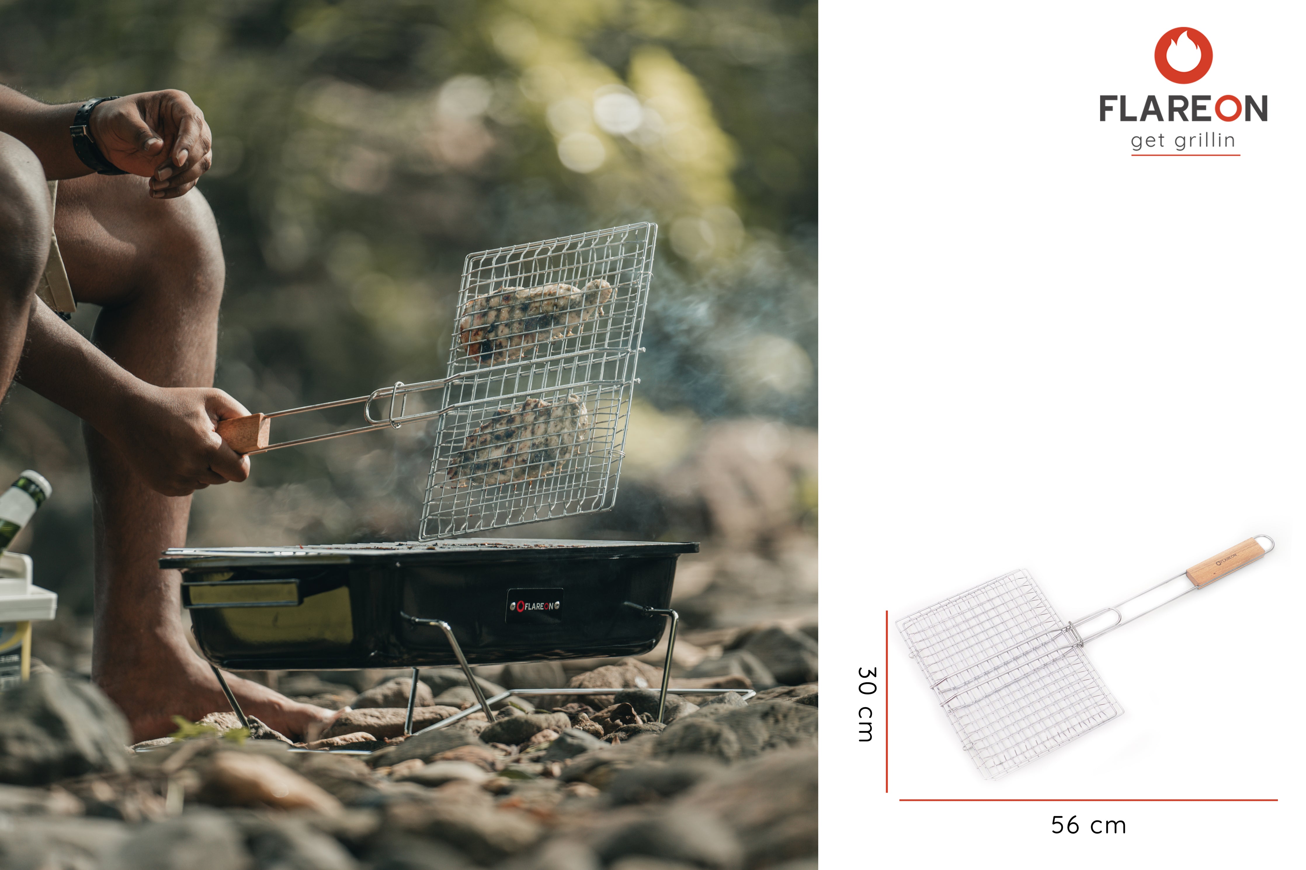 Flipper Grill Basket FlareOn BBQ