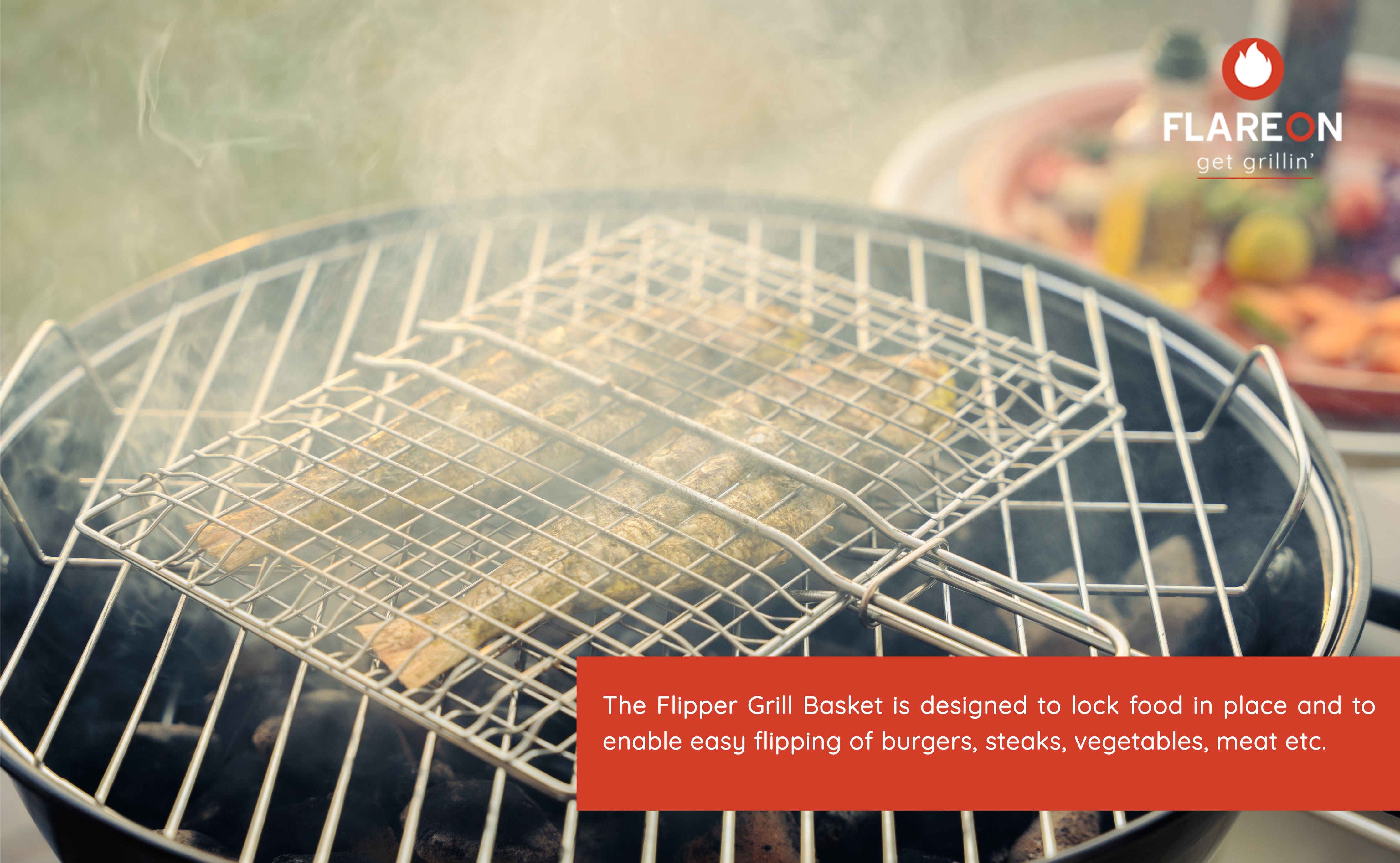 Flipper Grill Basket FlareOn BBQ